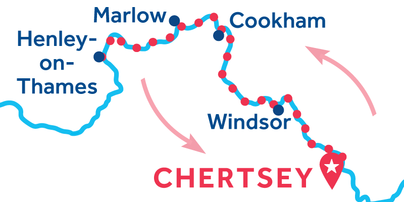 Chertsey RETURN via Henley-upon-Thames