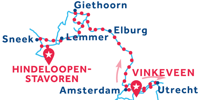 Vinkeveen to Hindeloopen via Amsterdam, Utrecht & Sneek