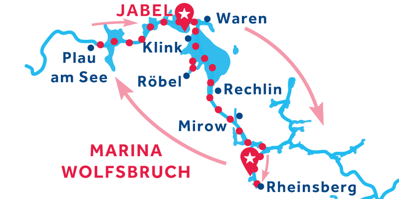 Marina Wolfsbruch RETURN via Plau am See and Rheinsburg