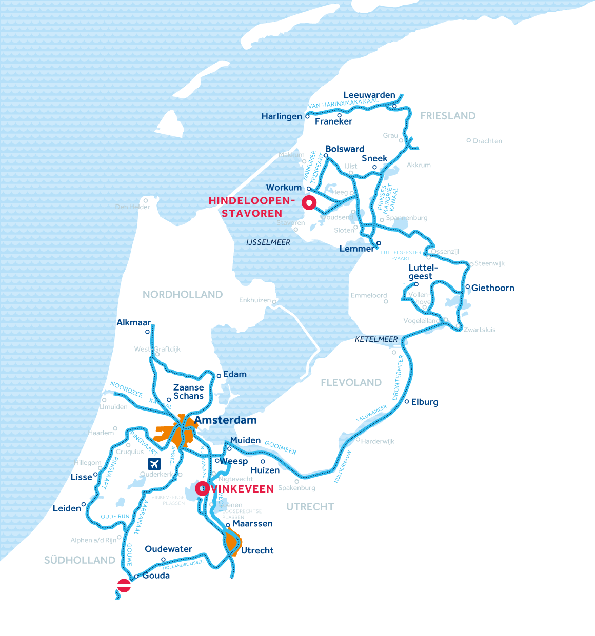 Karte: Holland und Friesland