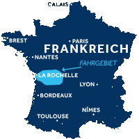 Karte zeigt, wo die Charente in Frankreich liegt